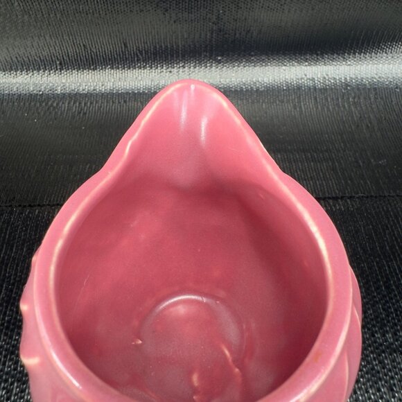 Antique American Pottery USA Mauve Swirl Pattern Small Pitcher Creamer Vintage - Picture 4 of 10